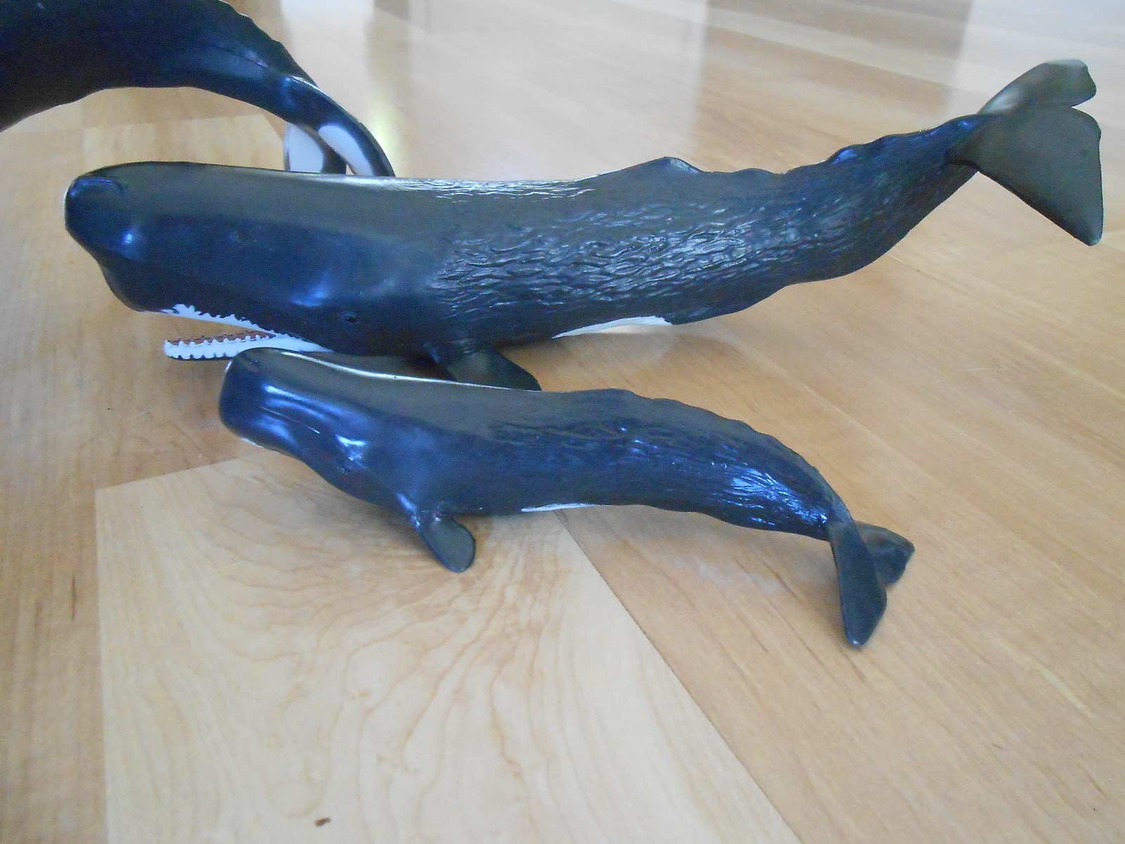 1991 Safari Rubber Humpback Whale 1992 Sperm & Calf Monterey Bay Aquarium