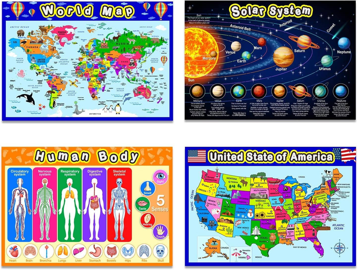 Educational Preschool Posters Learning Poster for Classroom Learning Decoration,