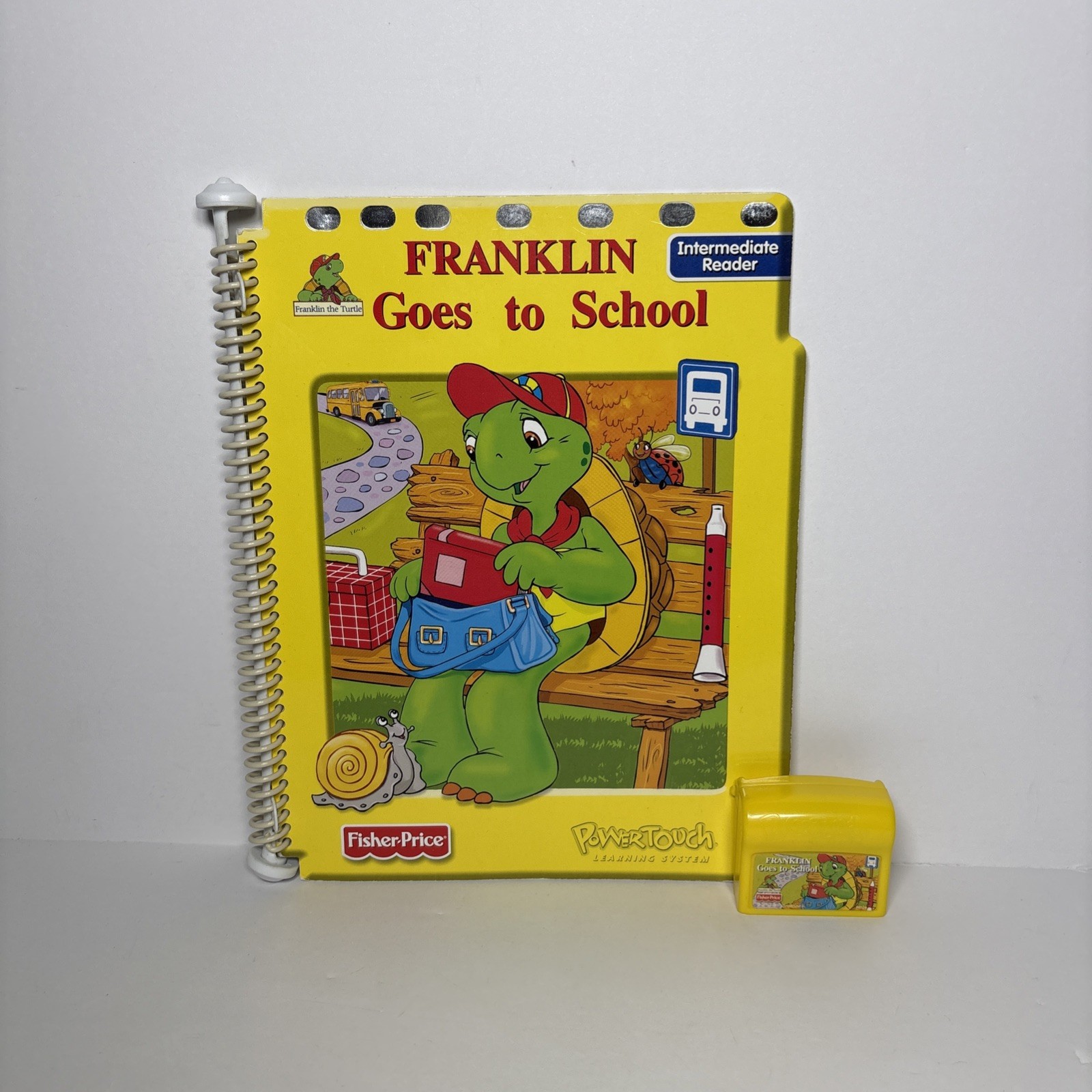 Fisher Price Franklin Goes to School Power Touch Book & Cartridge TESTED & WORKS