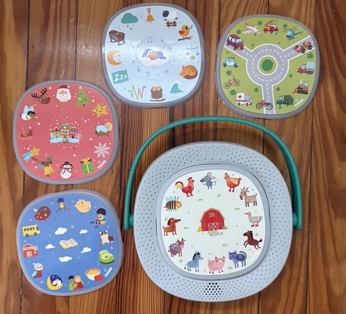 TIMO Electronic Learning Toy with Interchangeable Themed Plates for Ages 1-7