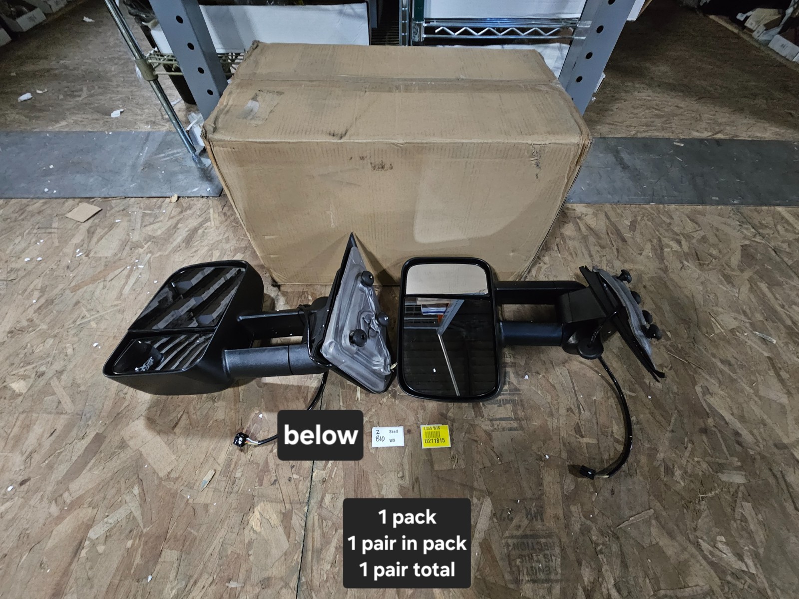 (QTY 2) Tow Mirrors CETMTM-0208 For 2014-2018 Silverado Sierra 1500, 2015-2018