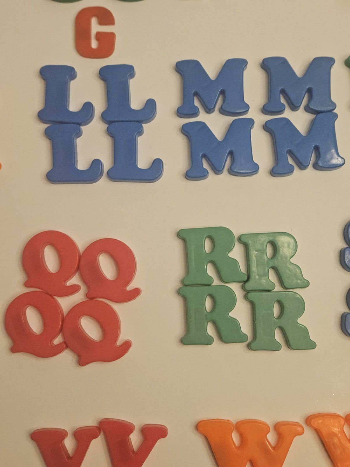 Vintage Plastic Letters Magnetic Alphabet Lot of 111 Assorted Letters