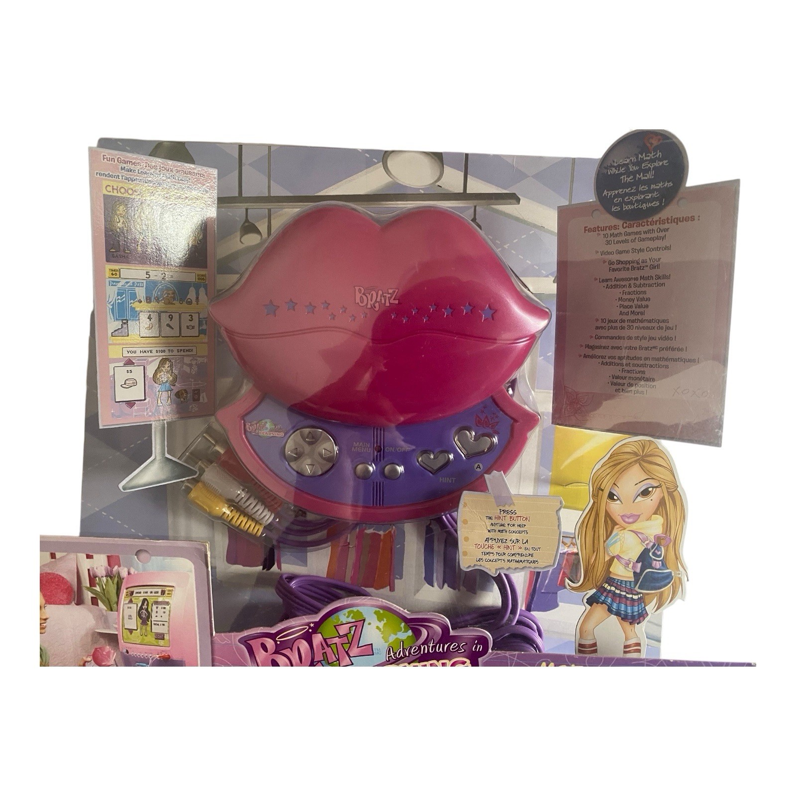 Bratz MGA Adventures In Learning “Math In The Mall” Plug & Play TV Game Lips
