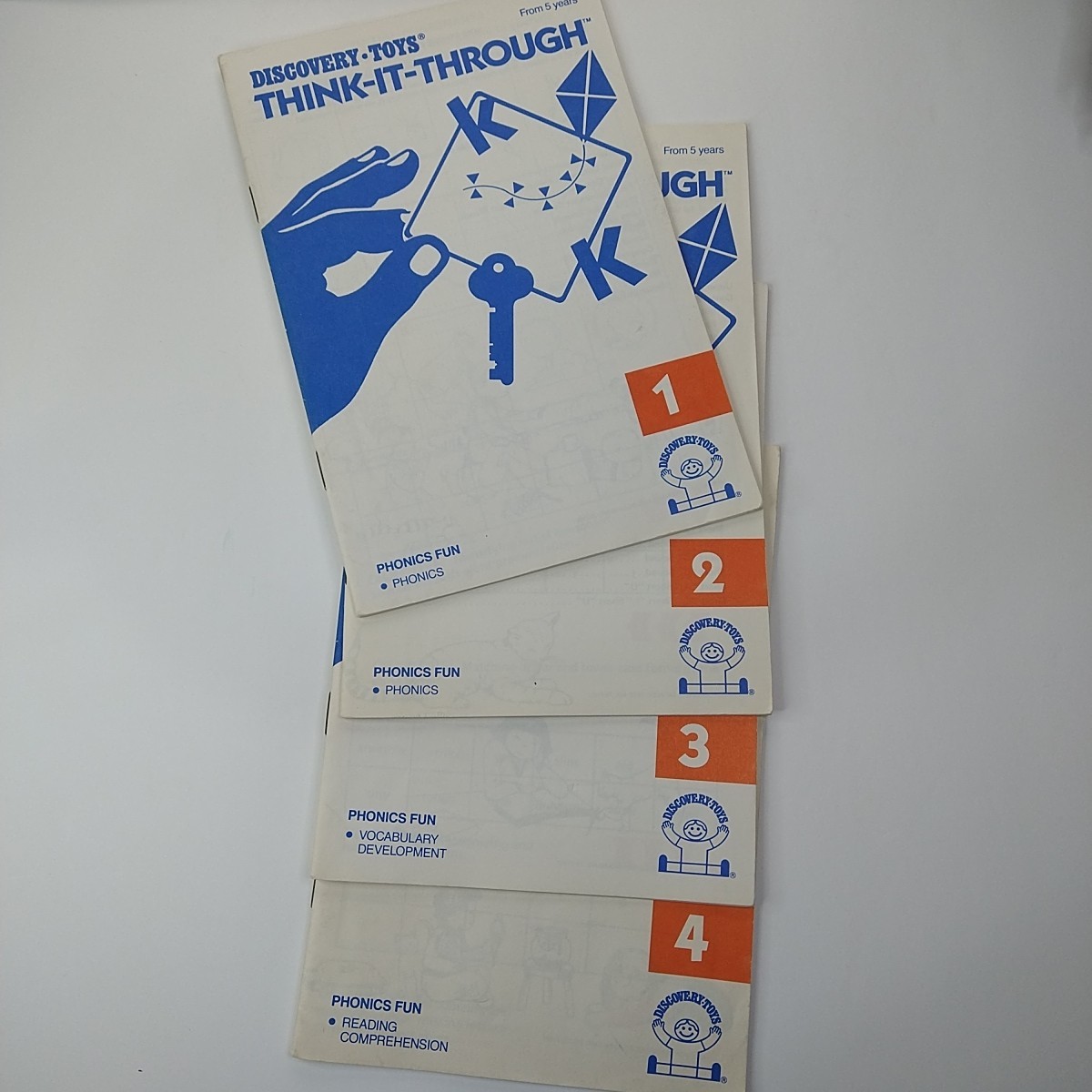 Vintage 1979-1980s Think-It-Through Tiles & 17 Book Lot Phonics Math Words More