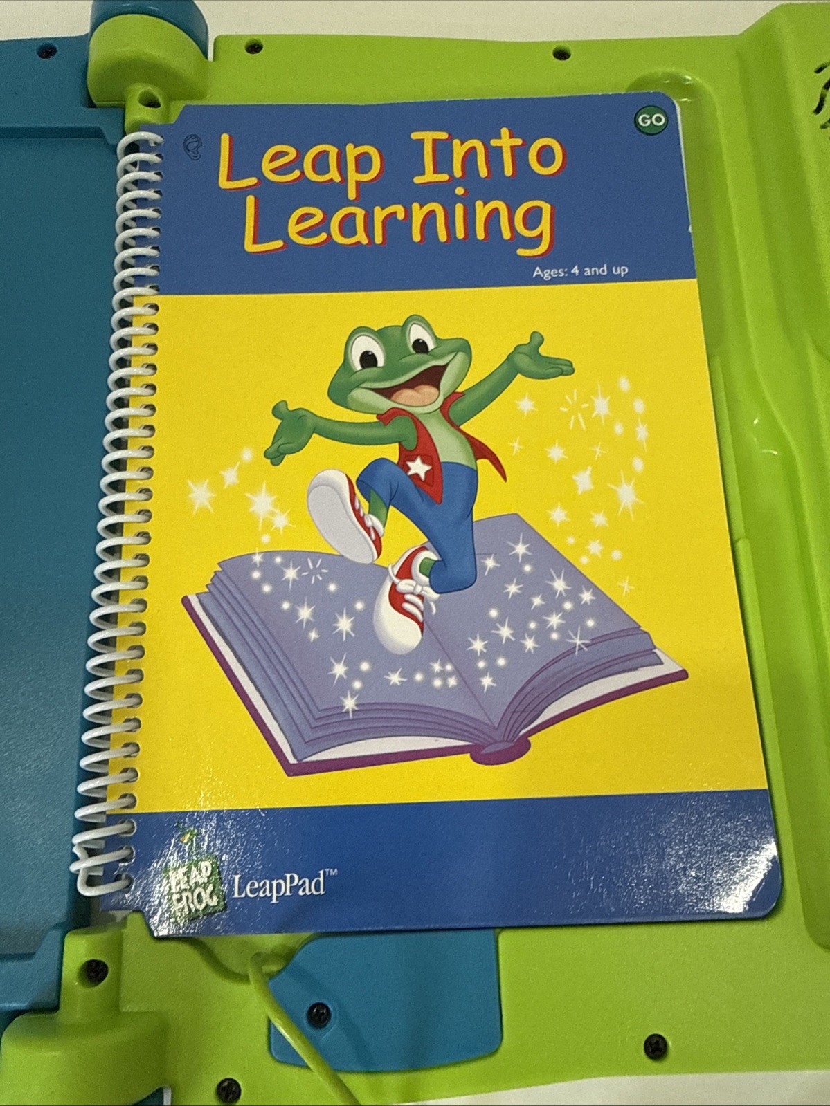 Leapfrog LeapPad Learning Game System Console & Book Model 57-000-01 WORKS GREAT