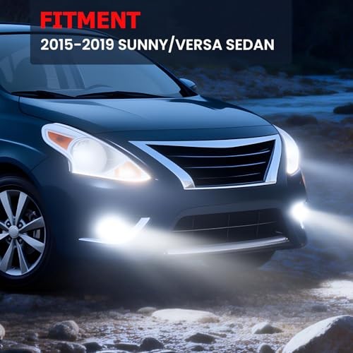 LED Fog Lights Compatible With 2015-2019 Sunny/Versa Nissan 2014-2025 SUNNY