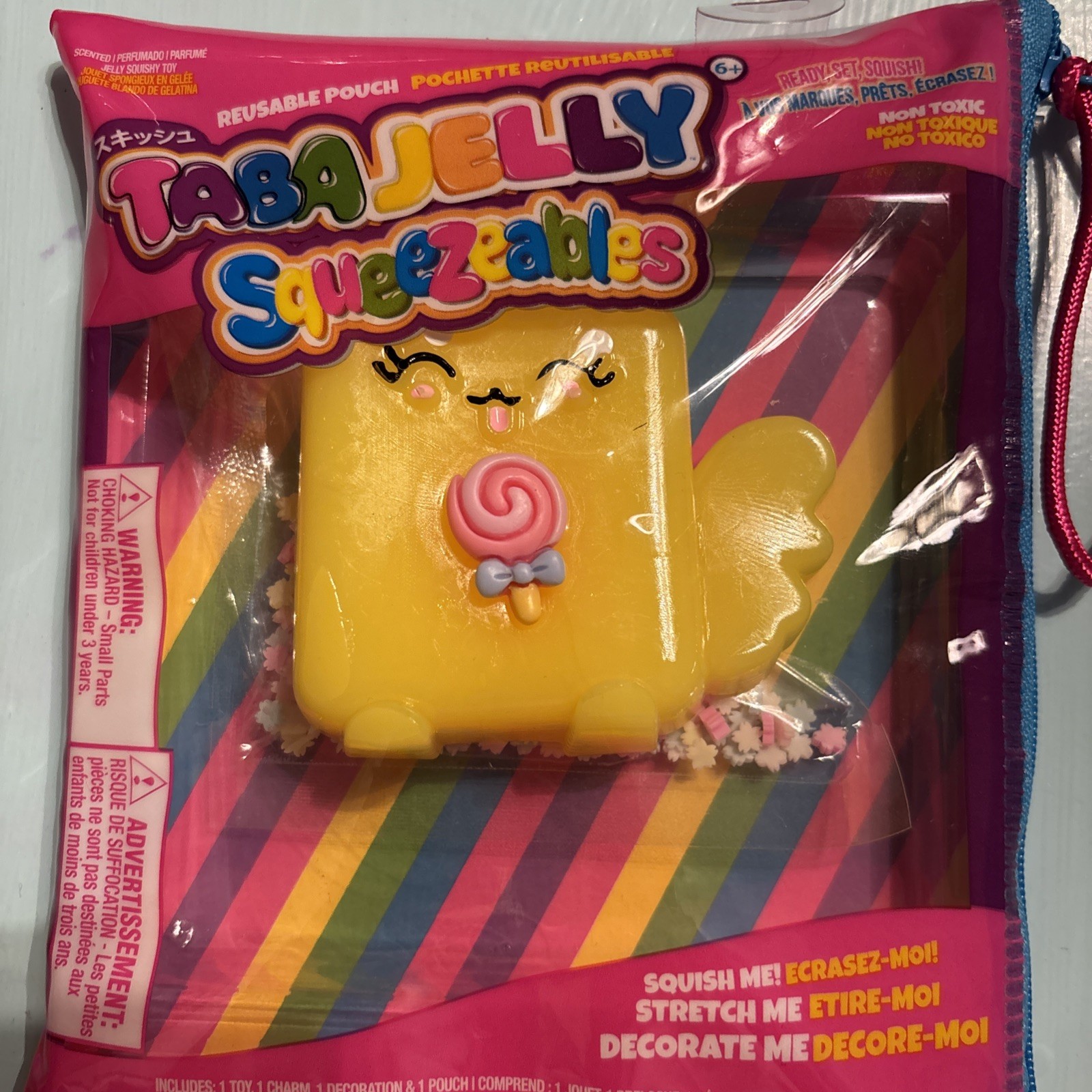 Taba Jelly Squeezeables Yellow Dog Squishy, Connie Corgi Squishi Squeeze Toy USA