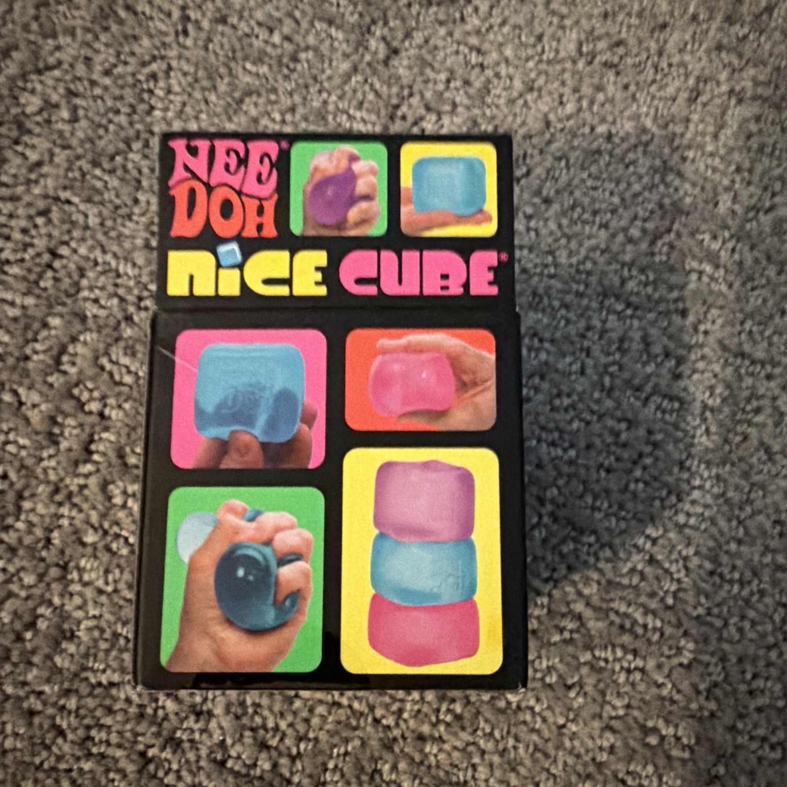 NEW Nee Doh Nice Cube Super Solid Squish Purple Toy, FAST SHIPPING!