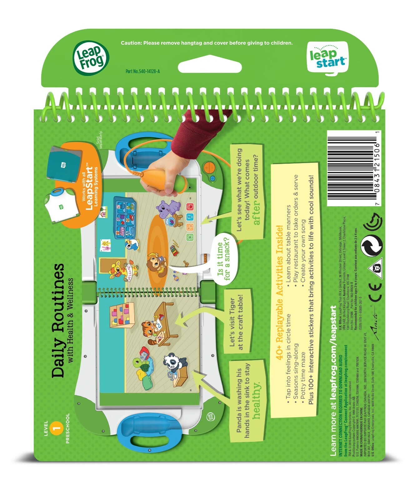 LeapFrog LeapStart Preschool Activity Book Daily Routines and Health & Wellness