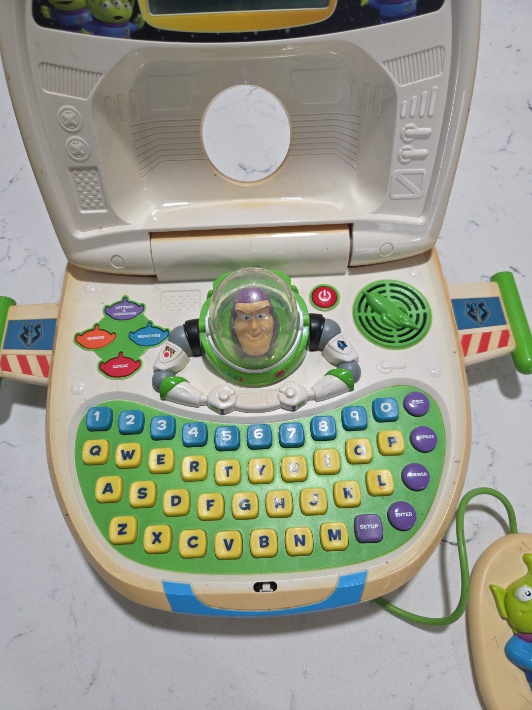 Buzz Lightyear Vtech Star Command Laptop Pixar Toy Story 3 WORKS
