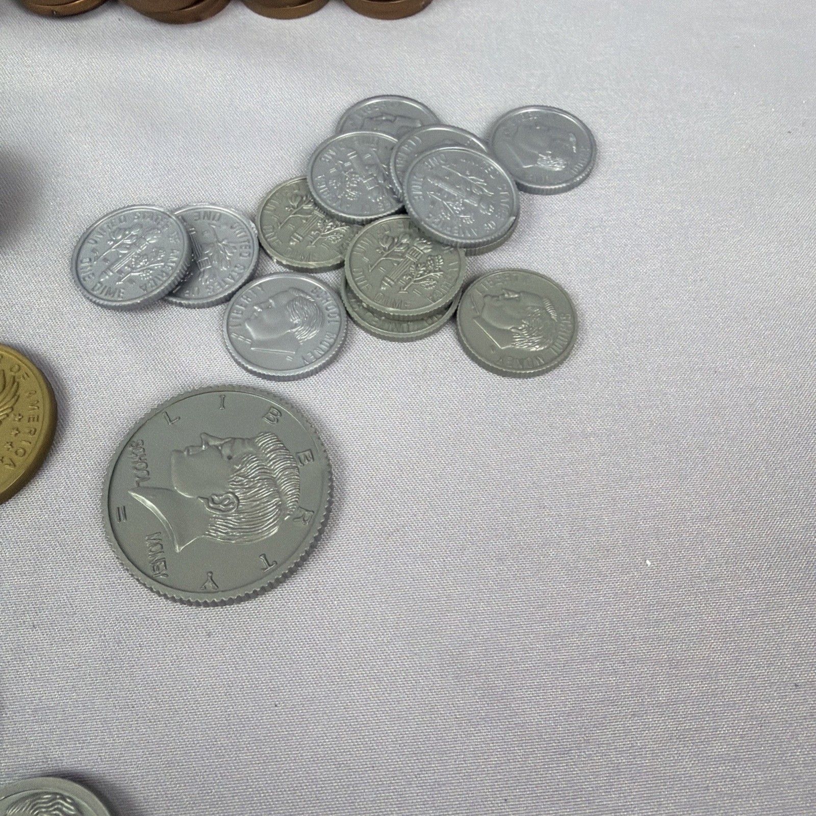Lot 126 Coins Pretend Play Money Kids Toy Educational Learning Homeschool School