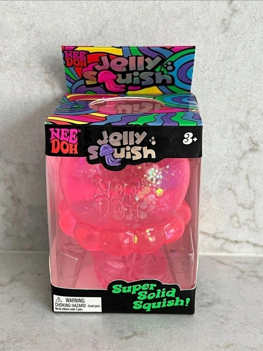 Authentic NeeDoh 🩷 PINK Jelly Squish Jellyfish Fidget Sensory Toy – US Seller