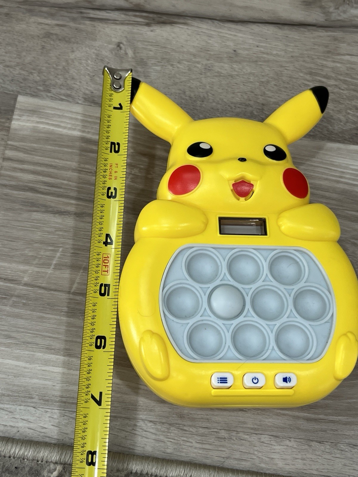 Pikachu Pop Push it Game Controller Sensory Fidget Toy Electronic Pokémon Works
