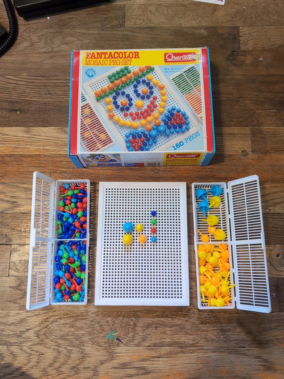 Quercetti Fantacolor Mosaic Peg Set Art Creative TOY Made In Italy