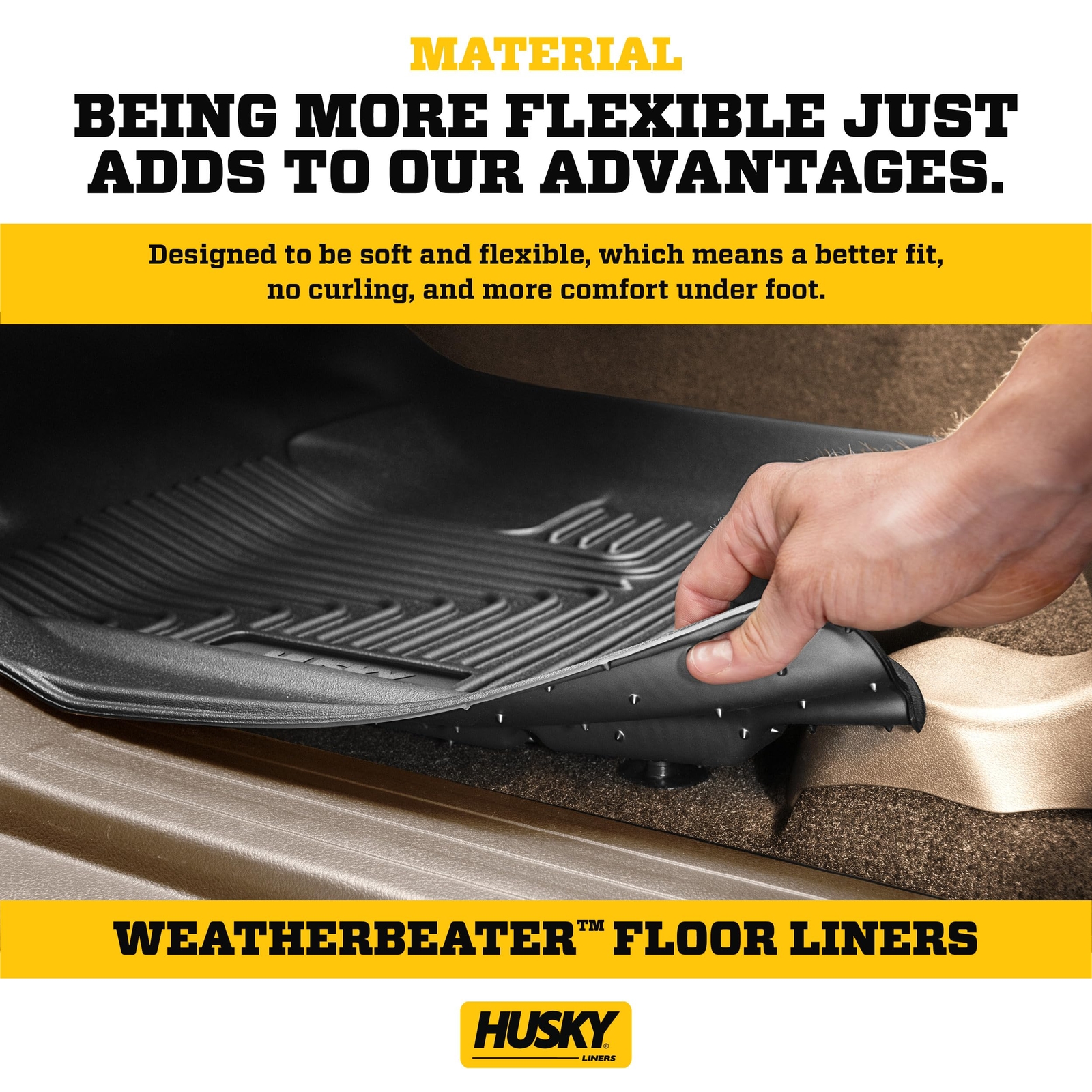 Custom Fit Husky Liners Weatherbeater Floor Mats for 2015-2022 Chevy GMC Trucks