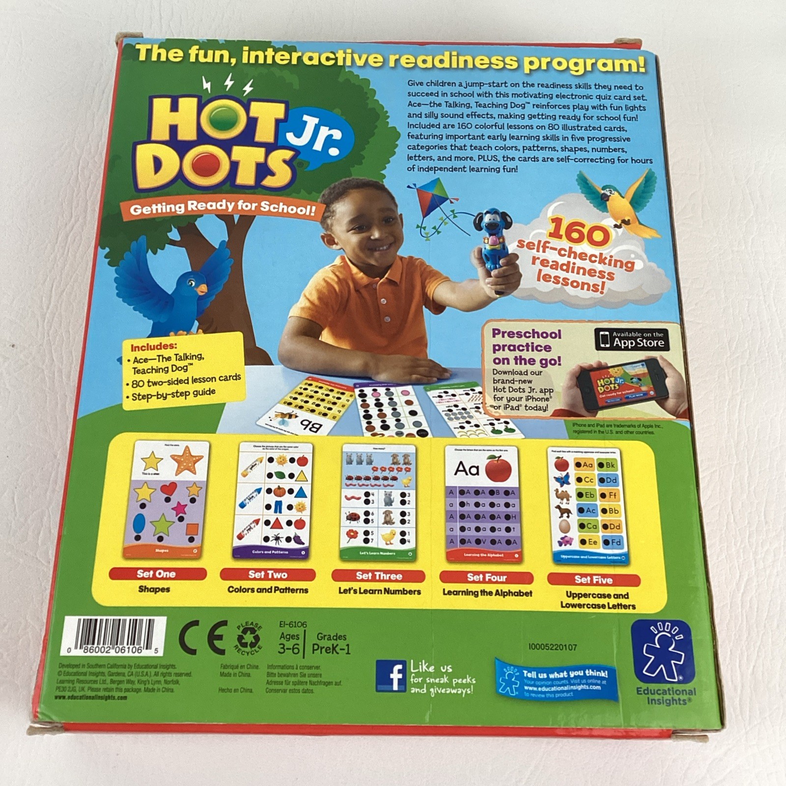 Hot Dots Junior Getting Ready For School Ace Talking Teaching Dog Lights Sounds