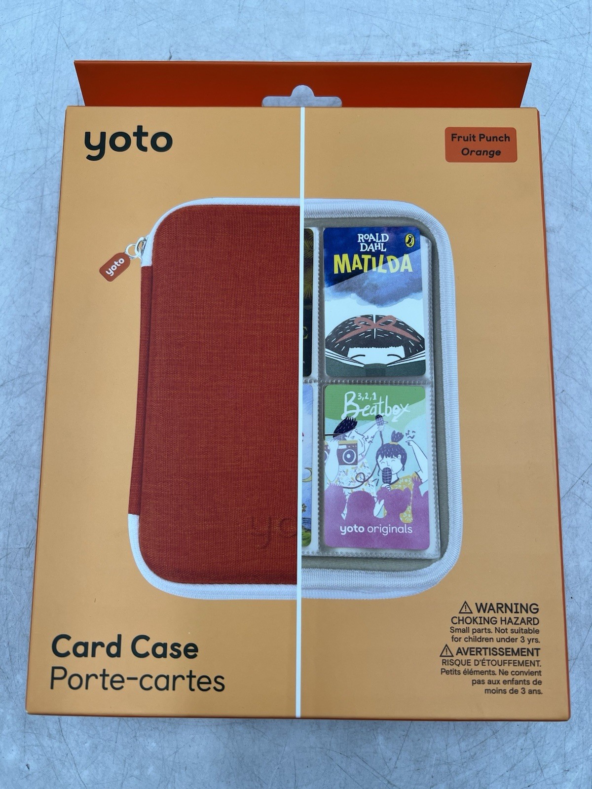 YOTO Card Case for Yoto Audio Cards – Fruit Punch Orange Holds 64 Cards New