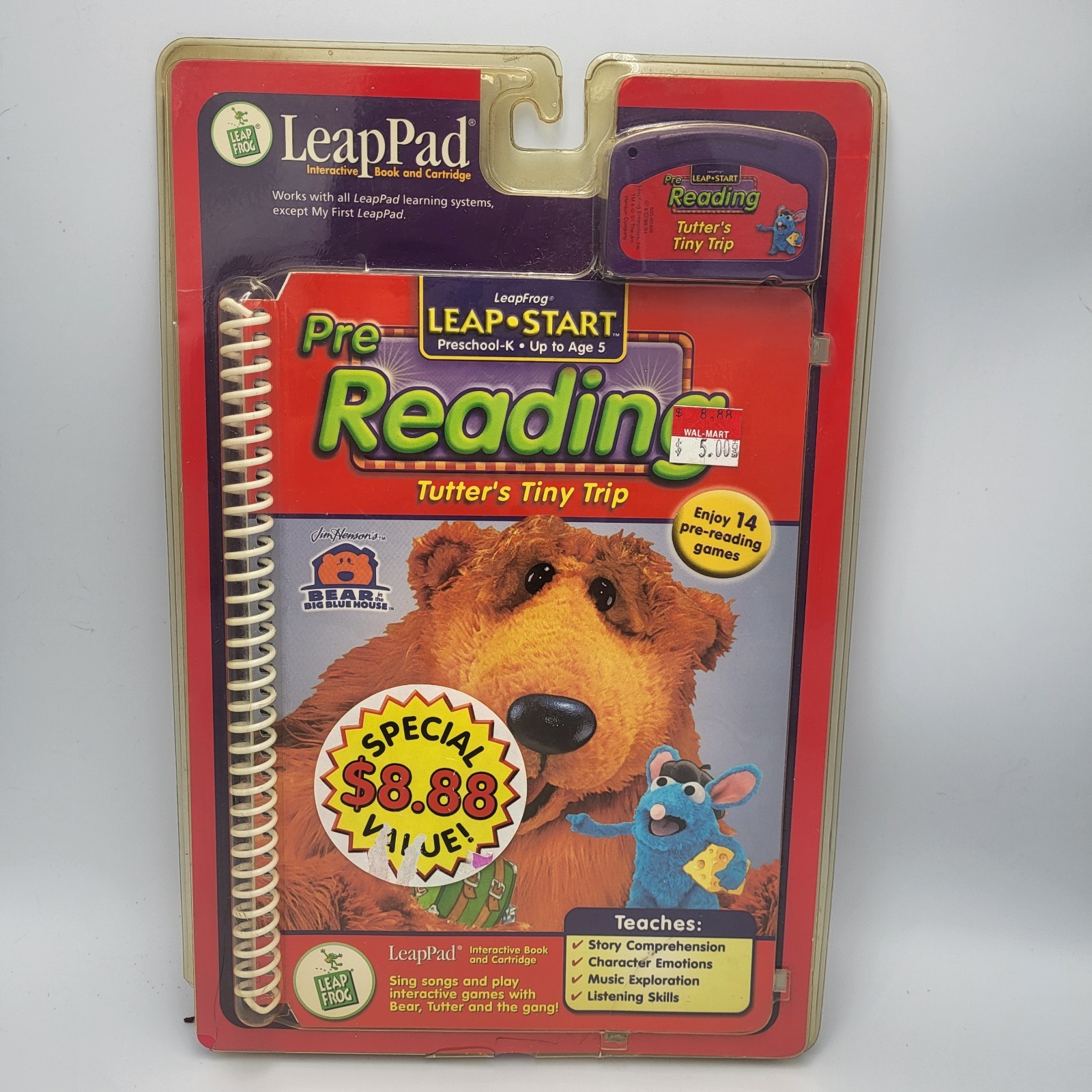 LeapFrog LeapPad Lot Of 4 Books, Bear In The Big Blue House, Scooby Doo, Pooh