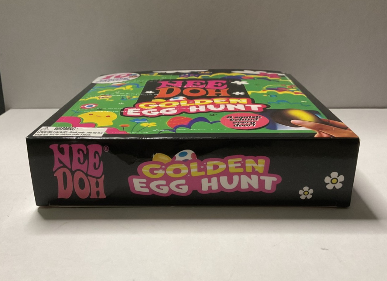 Nee Doh Golden Egg Hunt 10 Squishy Surprises Squeeze Ball Stress Relief Toy