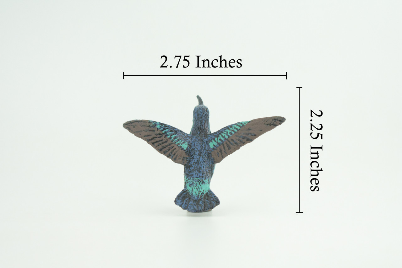 Hummingbird toy, Blue and Green, Realistic Bird Model, 2 3/4 Inches CH869 BB199