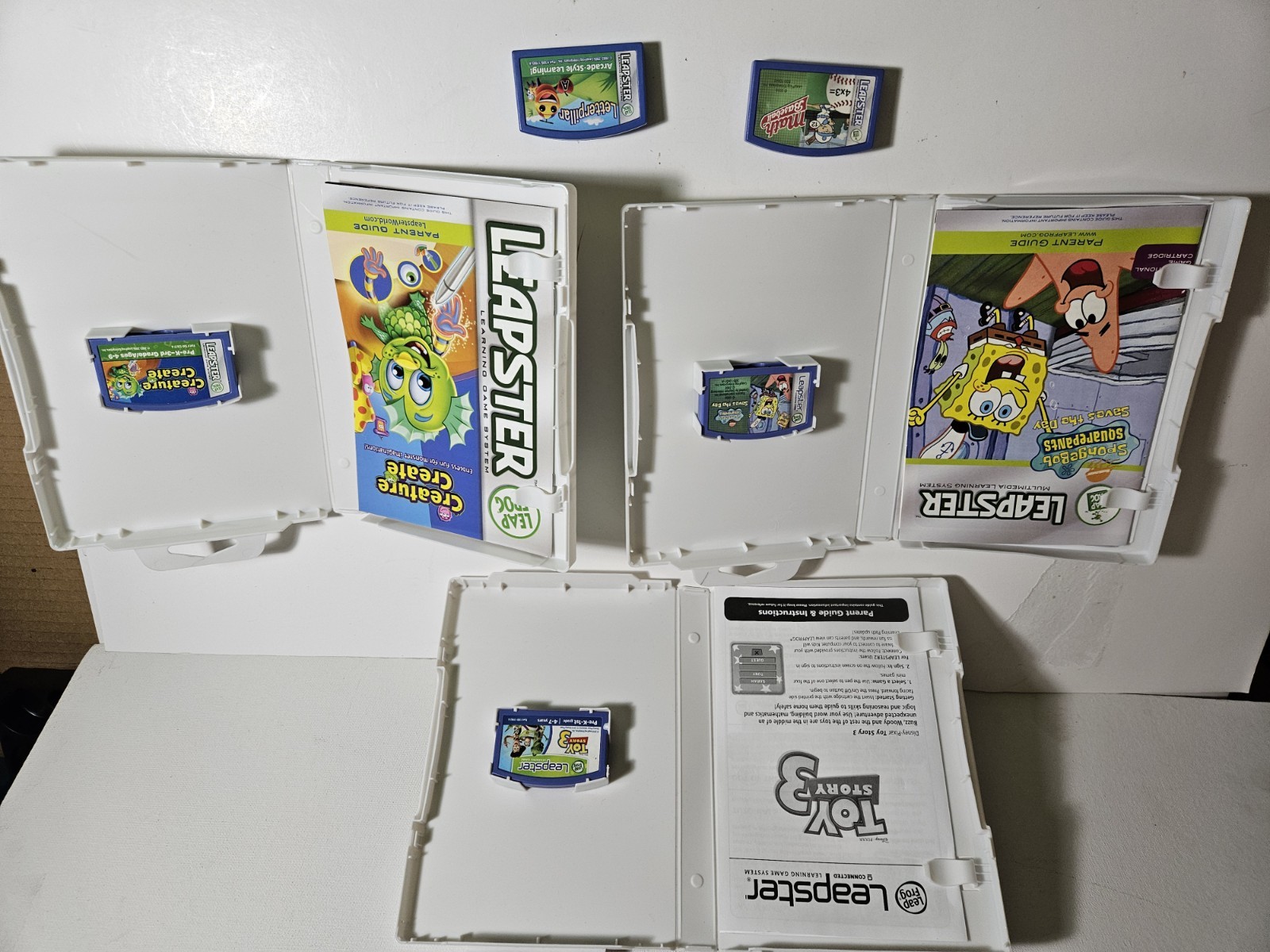 Leapster Games SpongeBob Squarepants, Creature Create, Toy Story 3, Ect.
