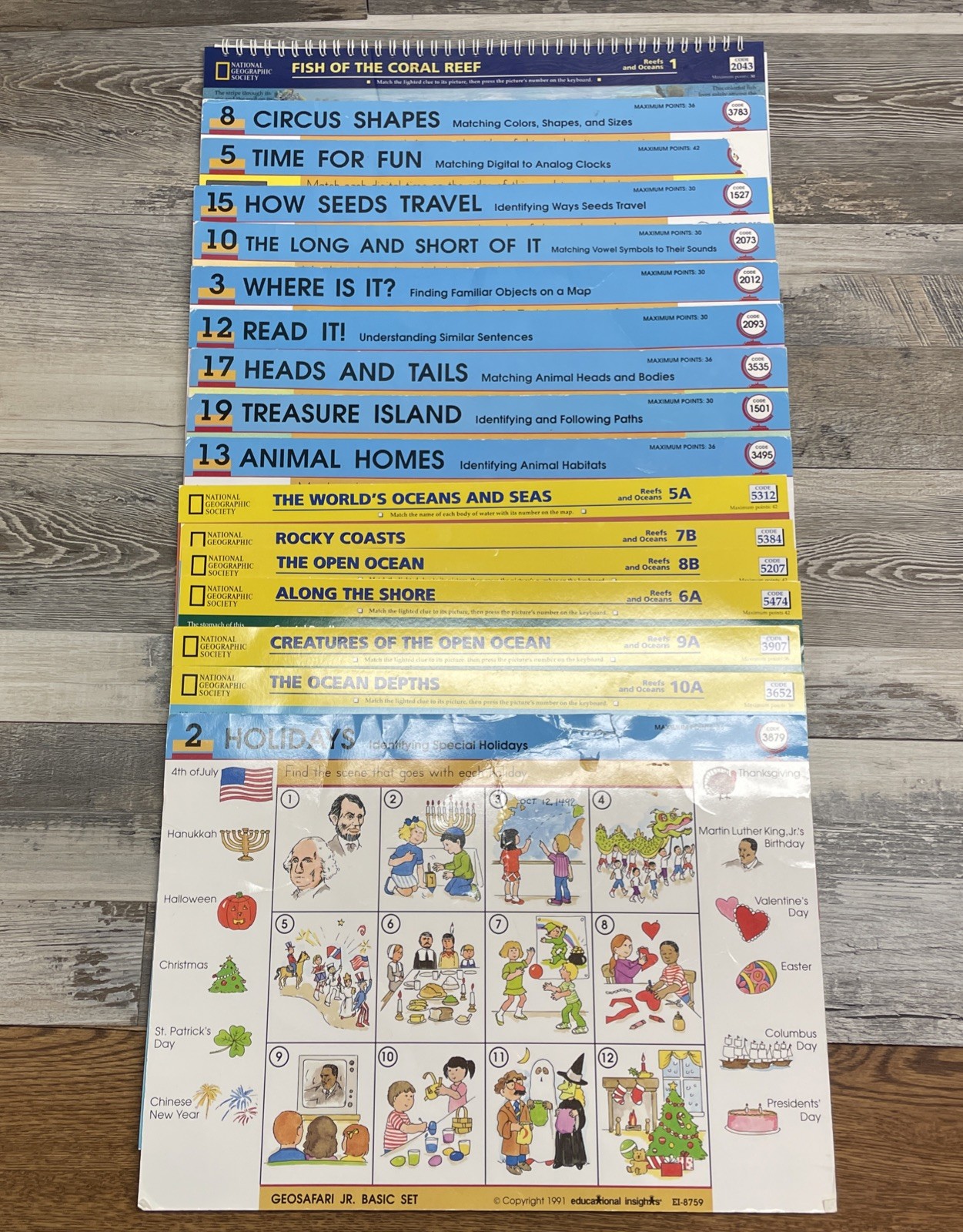 GeoSafari Electronic Homeschooling Learning System EI 8700 VINTAGE W/17 Cards