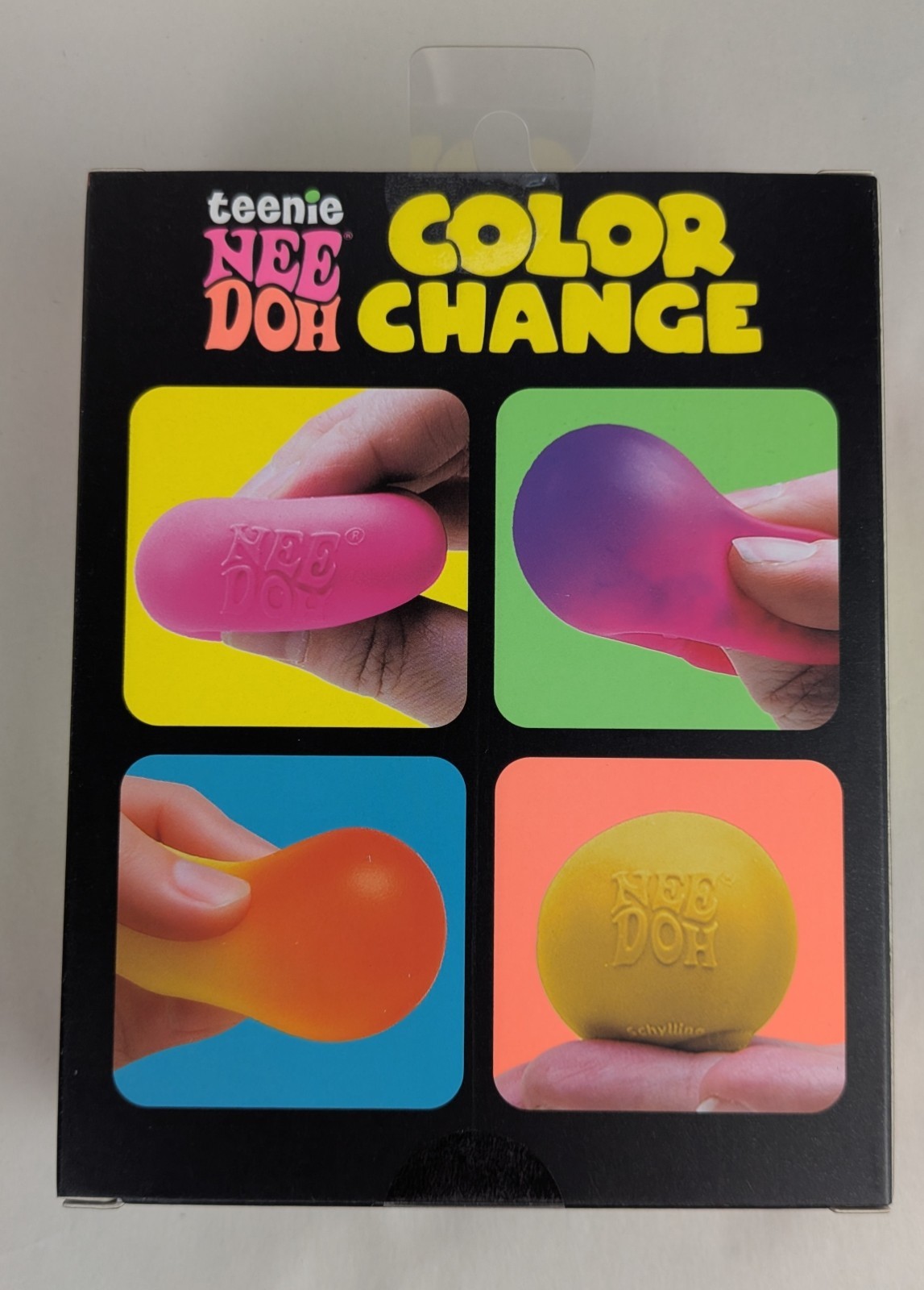 Teenie Nee Doh Color Change Squeeze Ball Set of 4 Multicolor Kid Toy Fast Ship