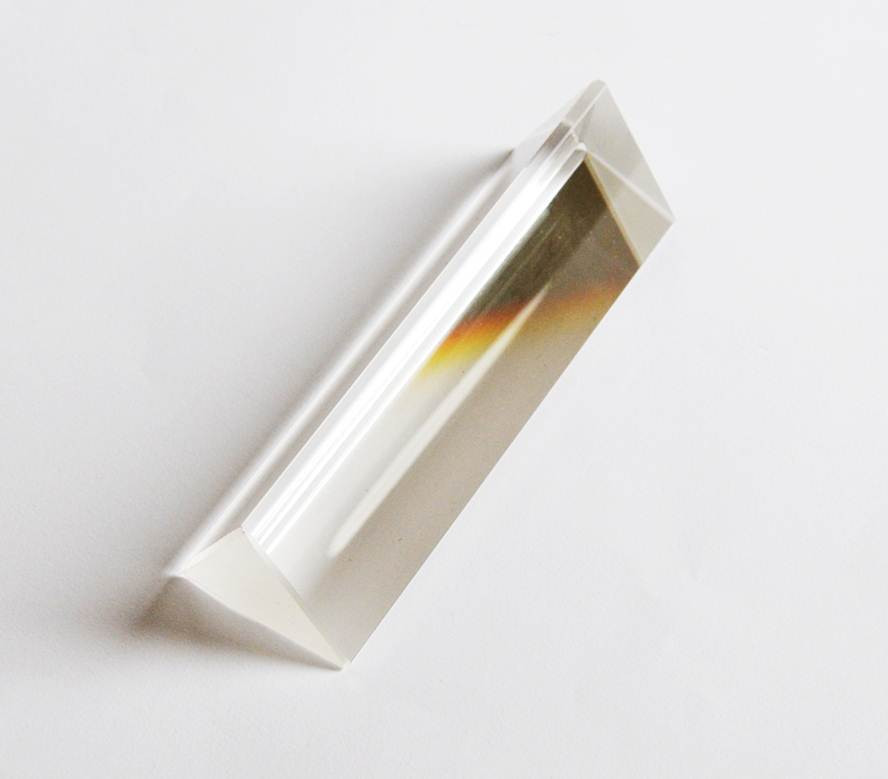 Optical Glass 10cm Clear Triangle Refract Prism Physics Light Spectrum Disperse