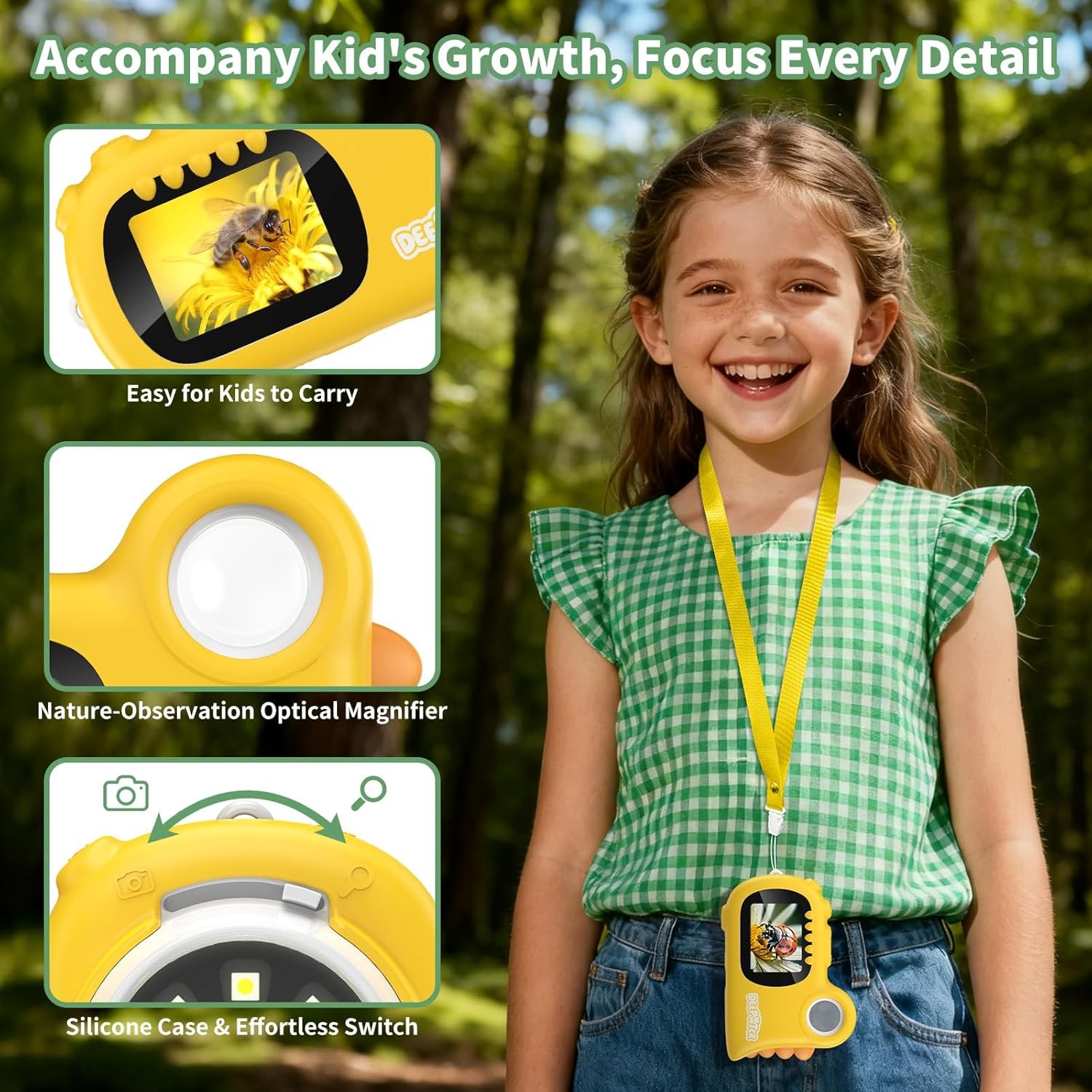 Microscope for Kids Handheld Mini Portable Digital Rechargeable 1000X Boy Girls