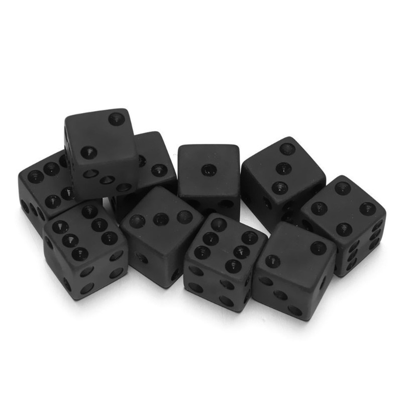10 Pack Math Teaching Toy Dices Small Colorful Acrylic 6 Sided Dices Cubes Set