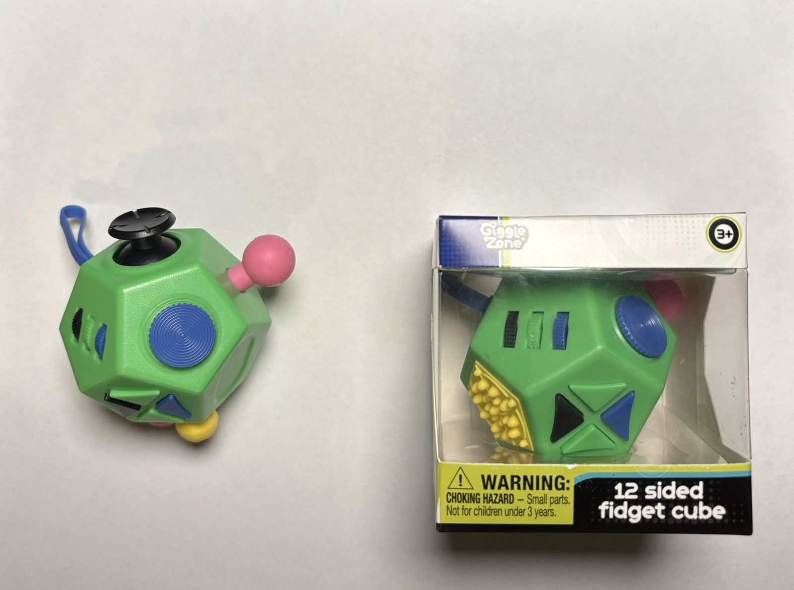 Giggle Zone 12 Sided Fidget Cube Sensory Toy for Kids Ages 3+ Years