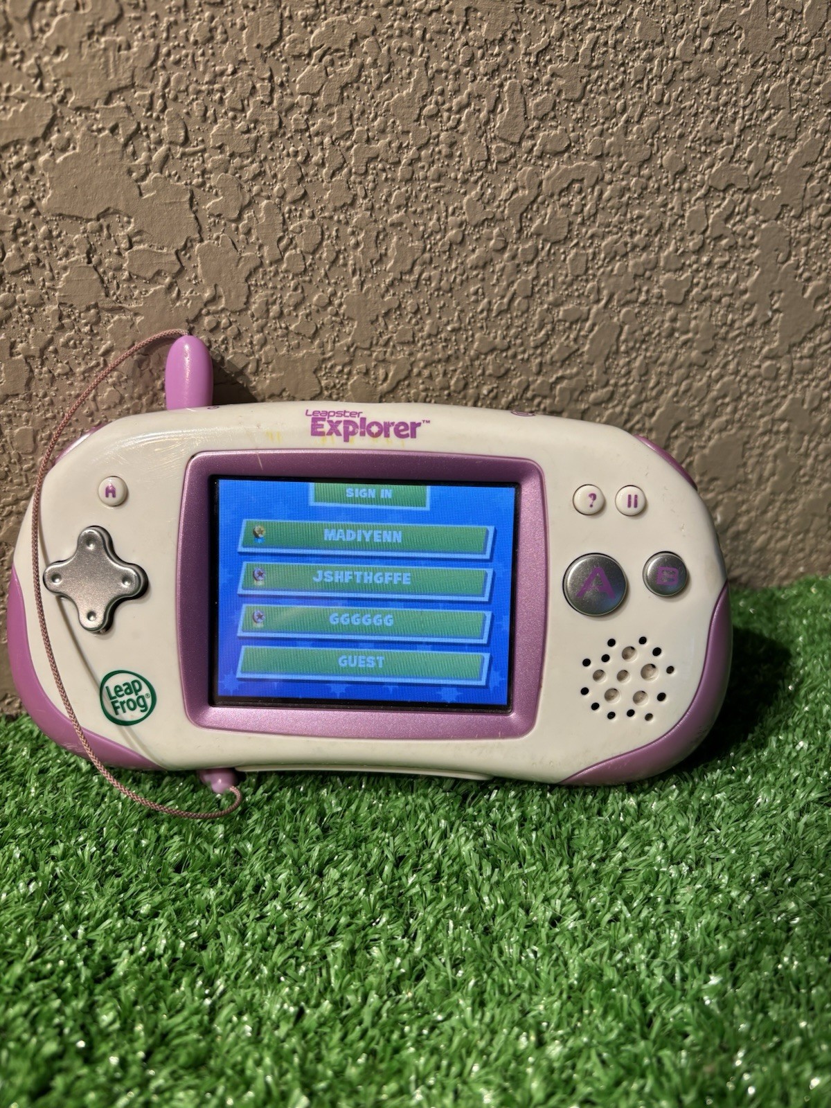 LeapFrog Leapster Explorer Learning System White Purple Unit Cars 2