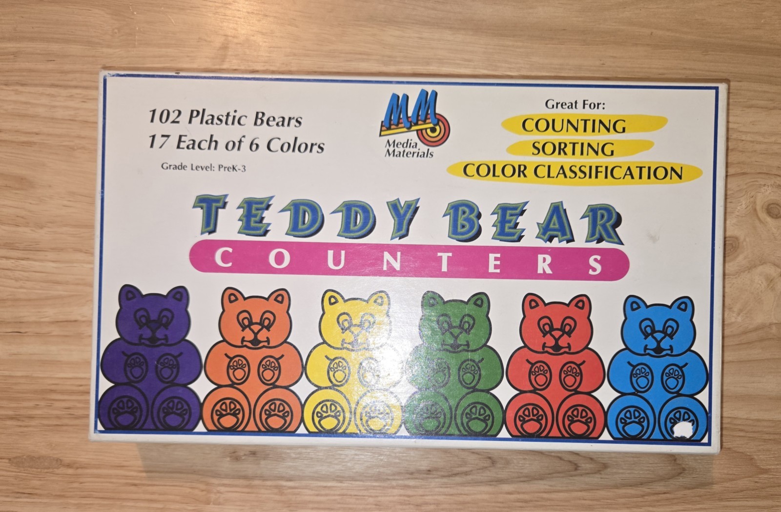 Educational Counting/Colors TEDDY BEAR Plastic Pieces. 88 pieces.
