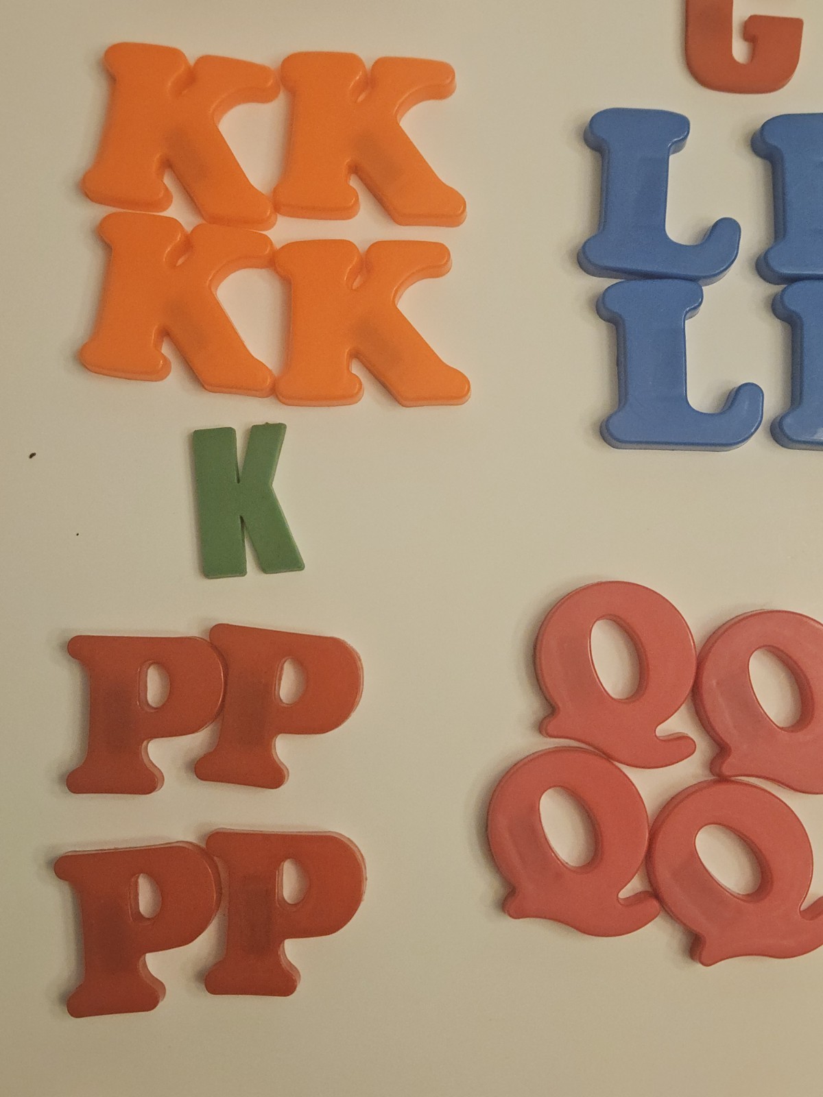 Vintage Plastic Letters Magnetic Alphabet Lot of 111 Assorted Letters
