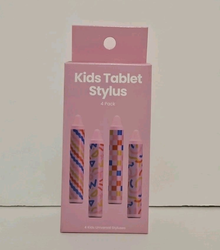Kids Tablet Universal Stylus 4 Pack, Pink, Ages 6 and Up