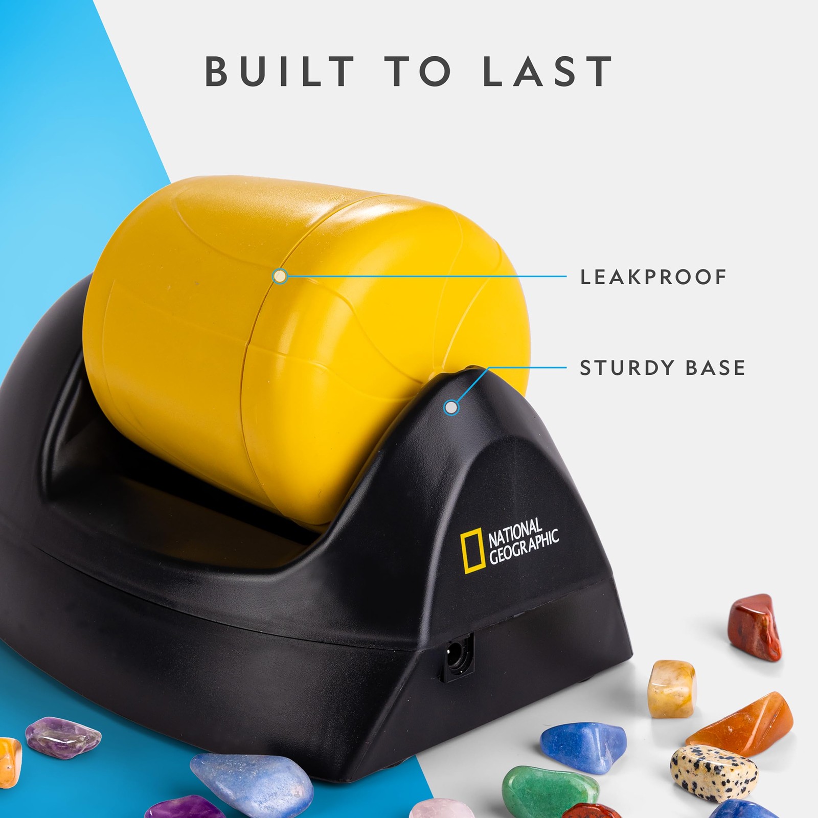 Blue Marble National Geographic Starter Rock Tumbler Kit – Durable Leak-Proof