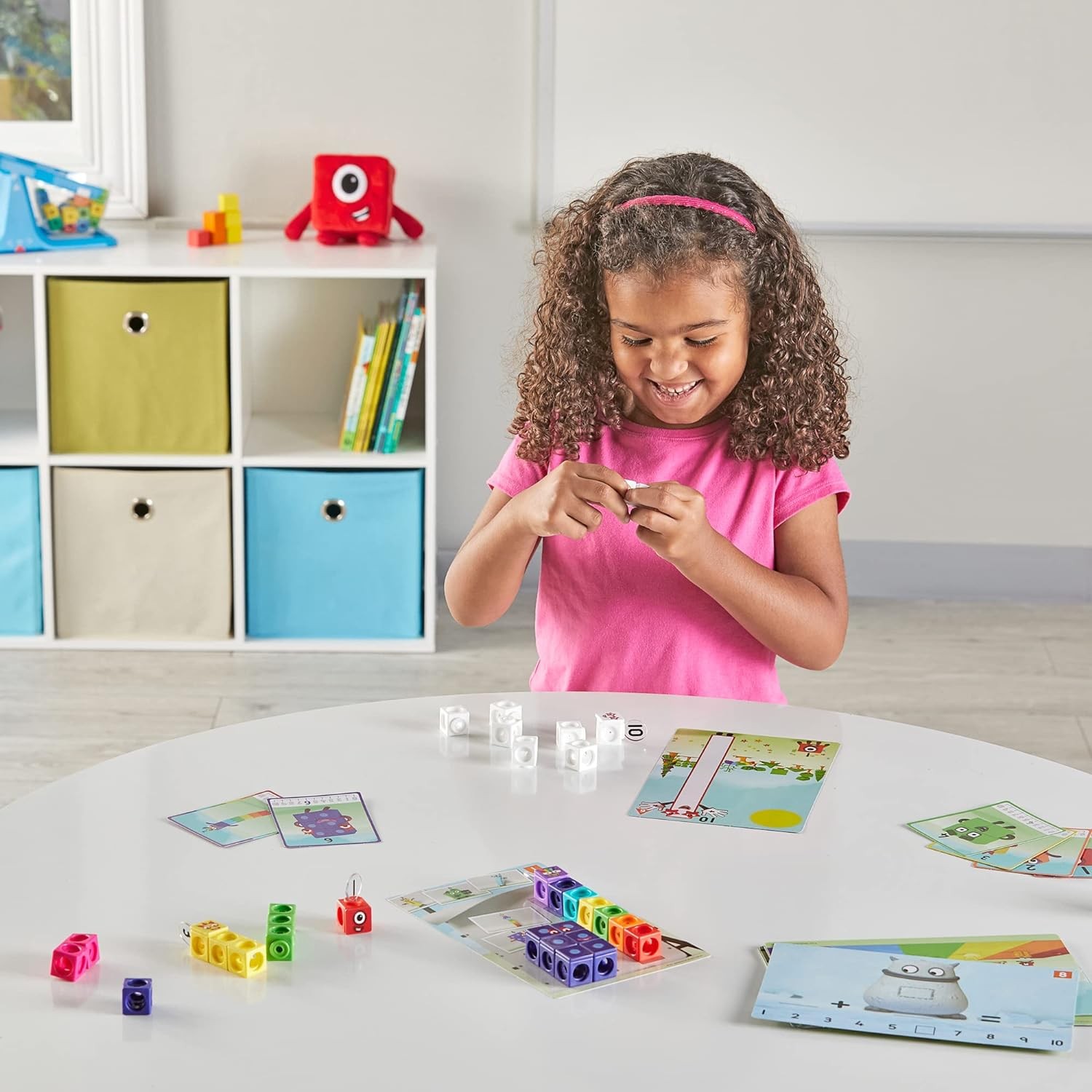 hand2mind MathLink Cubes Numberblocks 1-10 Activity Set, 30 Preschool Learning A