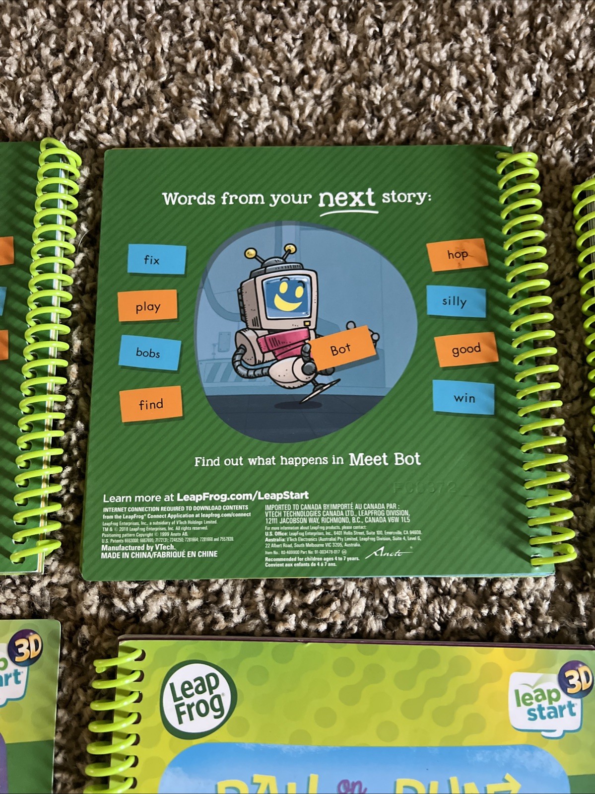 LeapFrog Leap Start Learn to Read Books 1 2 4 5 6 Long Short Vowels Sam Ted