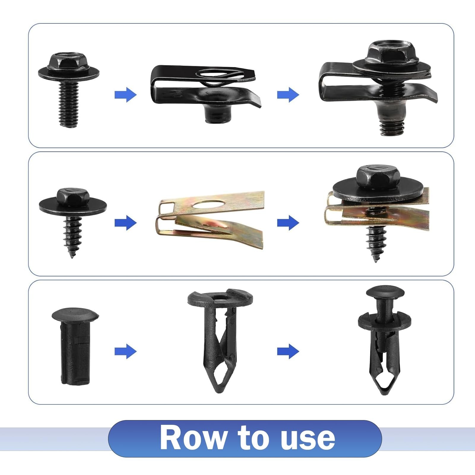 100 PCS Car Body Fasteners Assortment Kit, Bumper Fender Splash Guard Screws …