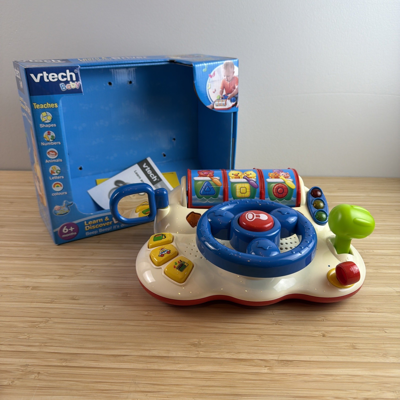 Vintage VTech Learn & Discover Driver Toy Educational Lights Sounds Work Tested!