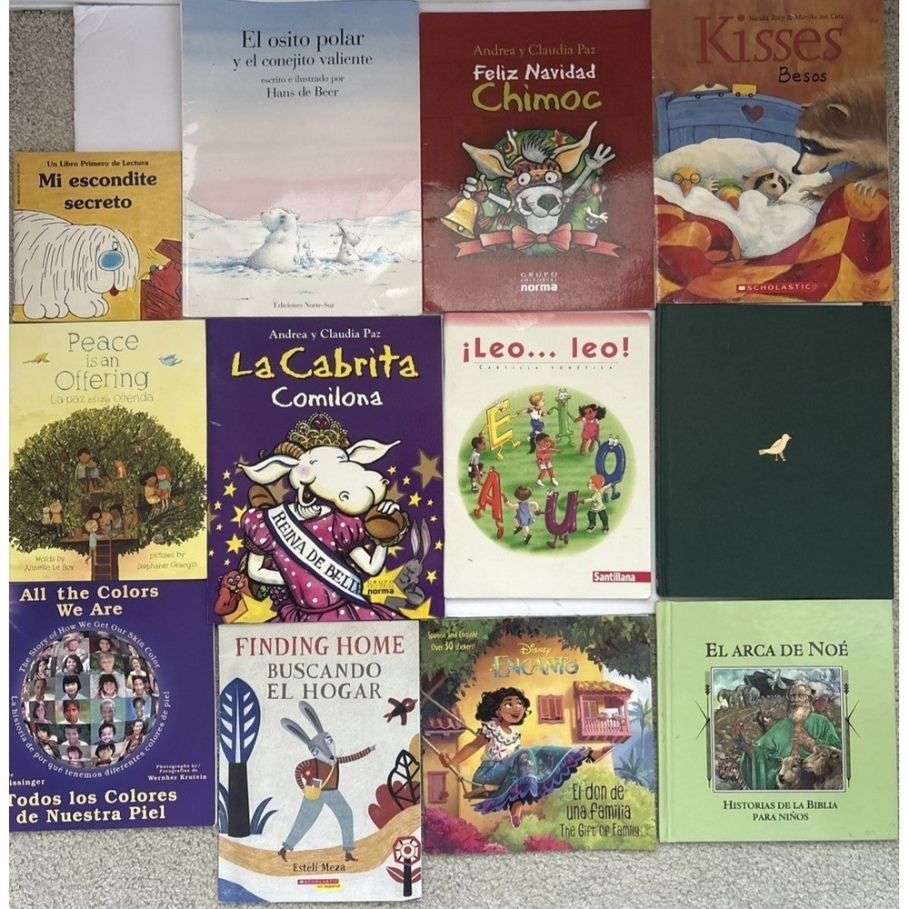 Lot of 12 Books Spanish Childrens Espanol Bilingual Picture Set Homeschool