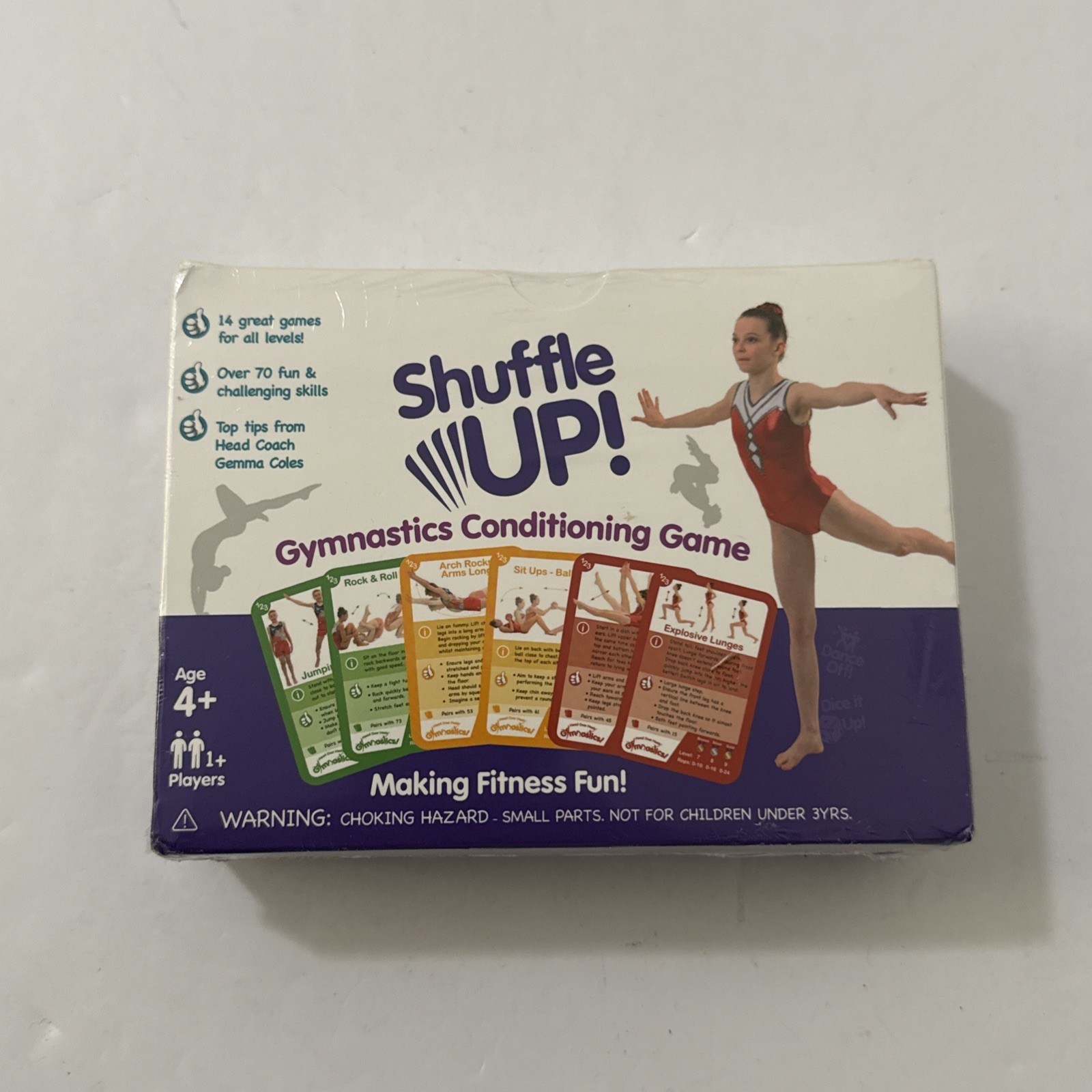 Shuffle Up! Gymnastics Conditioning Card Game Fitness 70 Skills 14 Fun Games NEW