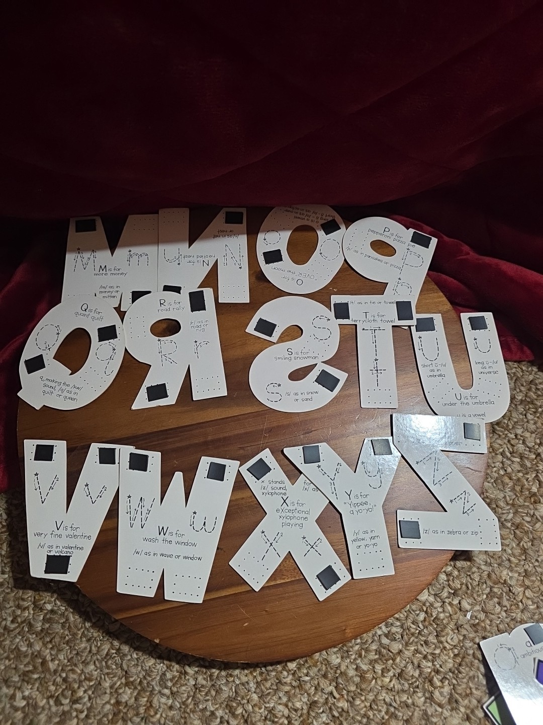 Complete Stroeher Upper And Lower Case Letter Alphabet Set A-Z Pictures Magnetic