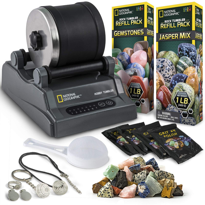 Blue Marble National Geographic Hobby Rock Tumbler Kit – Rock Polisher For Kids