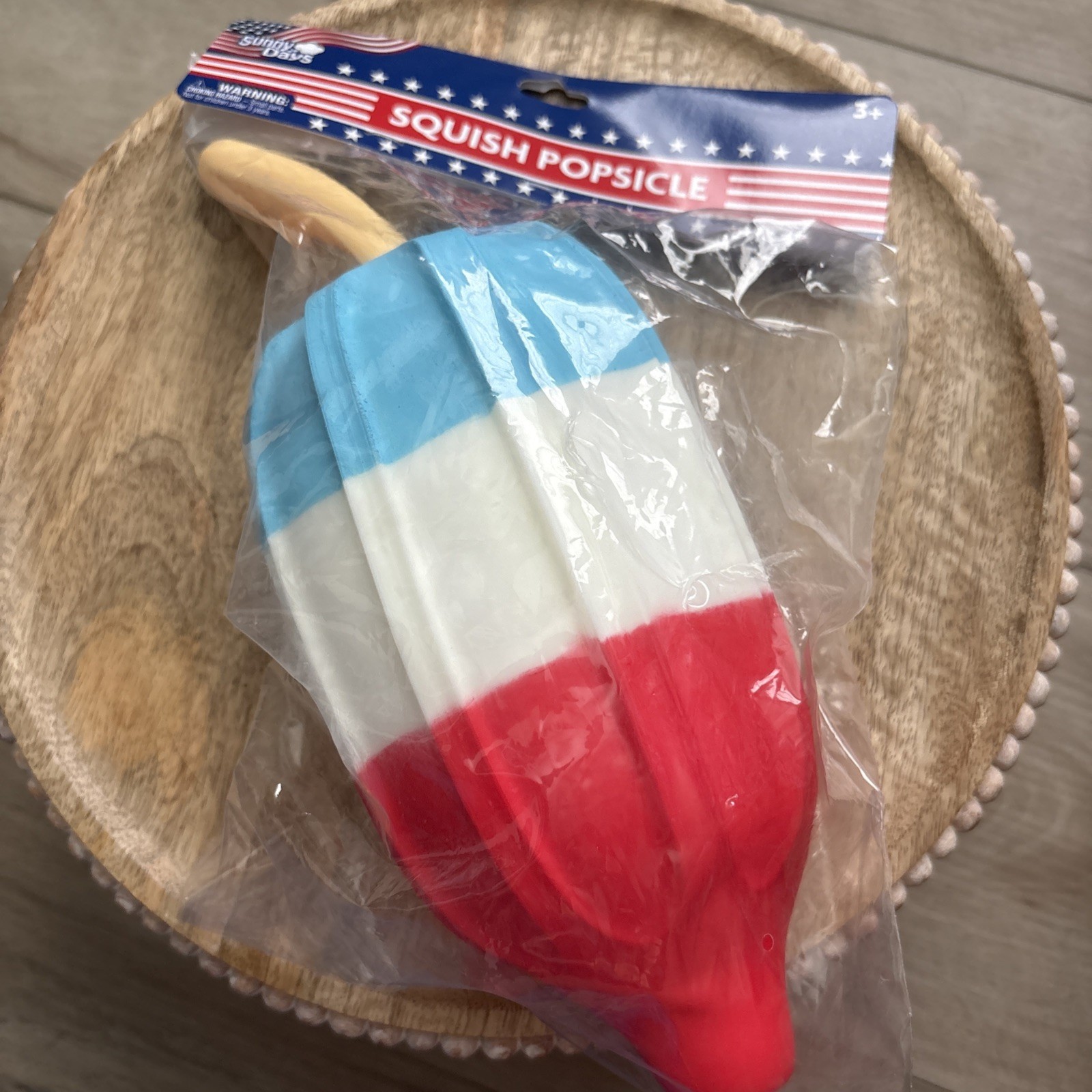 New Sunny Days Red, White, & Blue Squish Popsicle Stress Toy – 4th Of July 250th