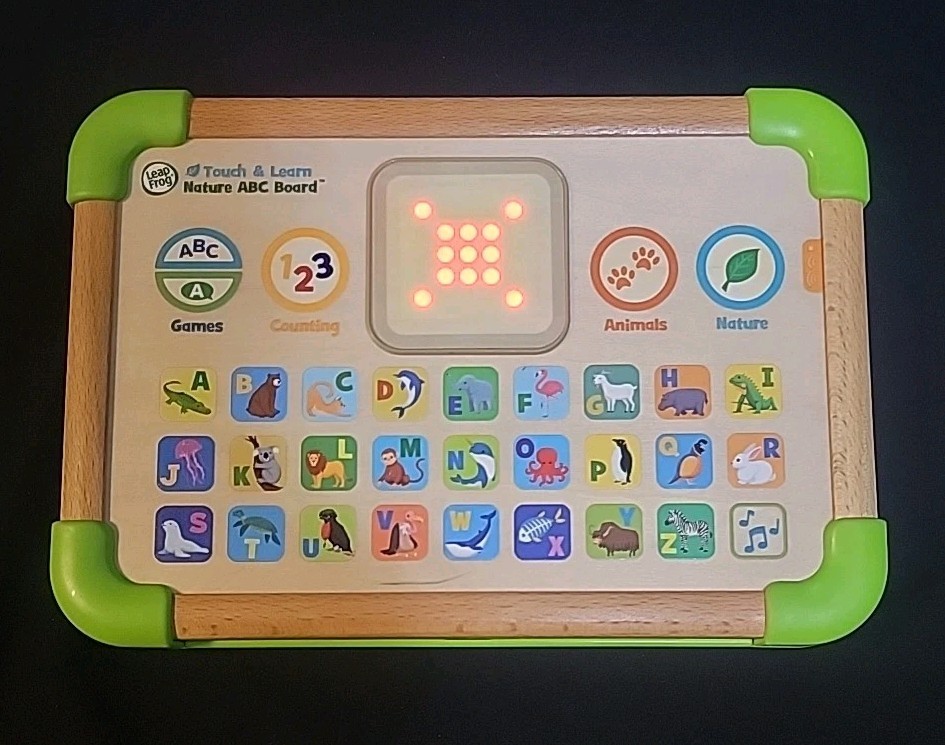 LeapFrog Touch & Learn Nature ABC Board Wooden “Tablet” & LED Screen Games &More