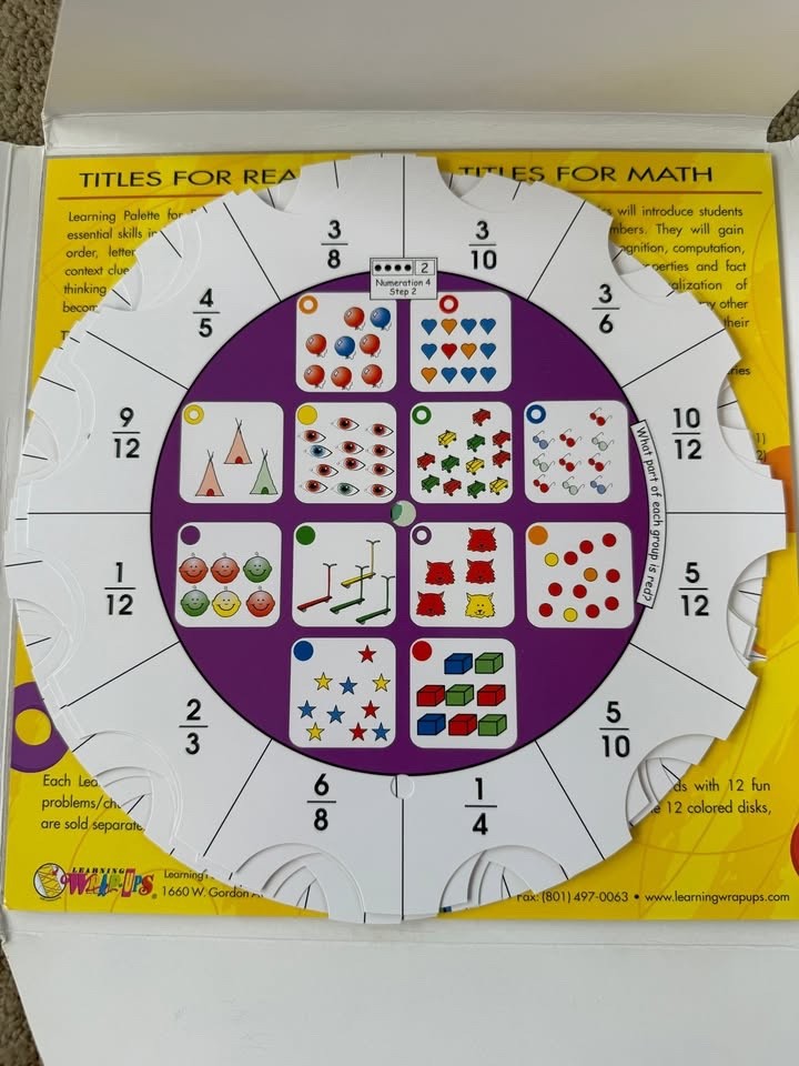 Learning Palette Level 4 Math Center Kit with 6 Sets of 12 Cards Each