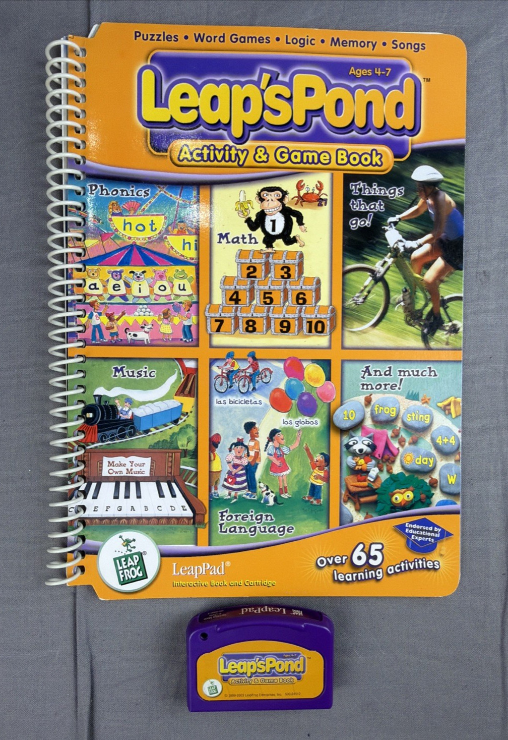 Vtg 2001 LeapFrog Leap Pad Learning System Console/Backpack/Books/Games *READ*