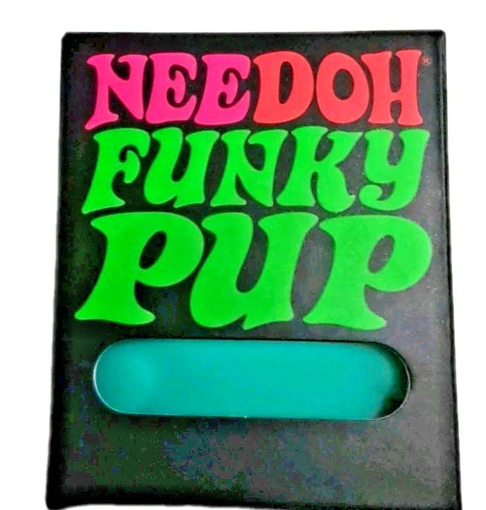 Needoh Funky Pup Squishy Stress Relief Toy Schylling Color Teal NIB