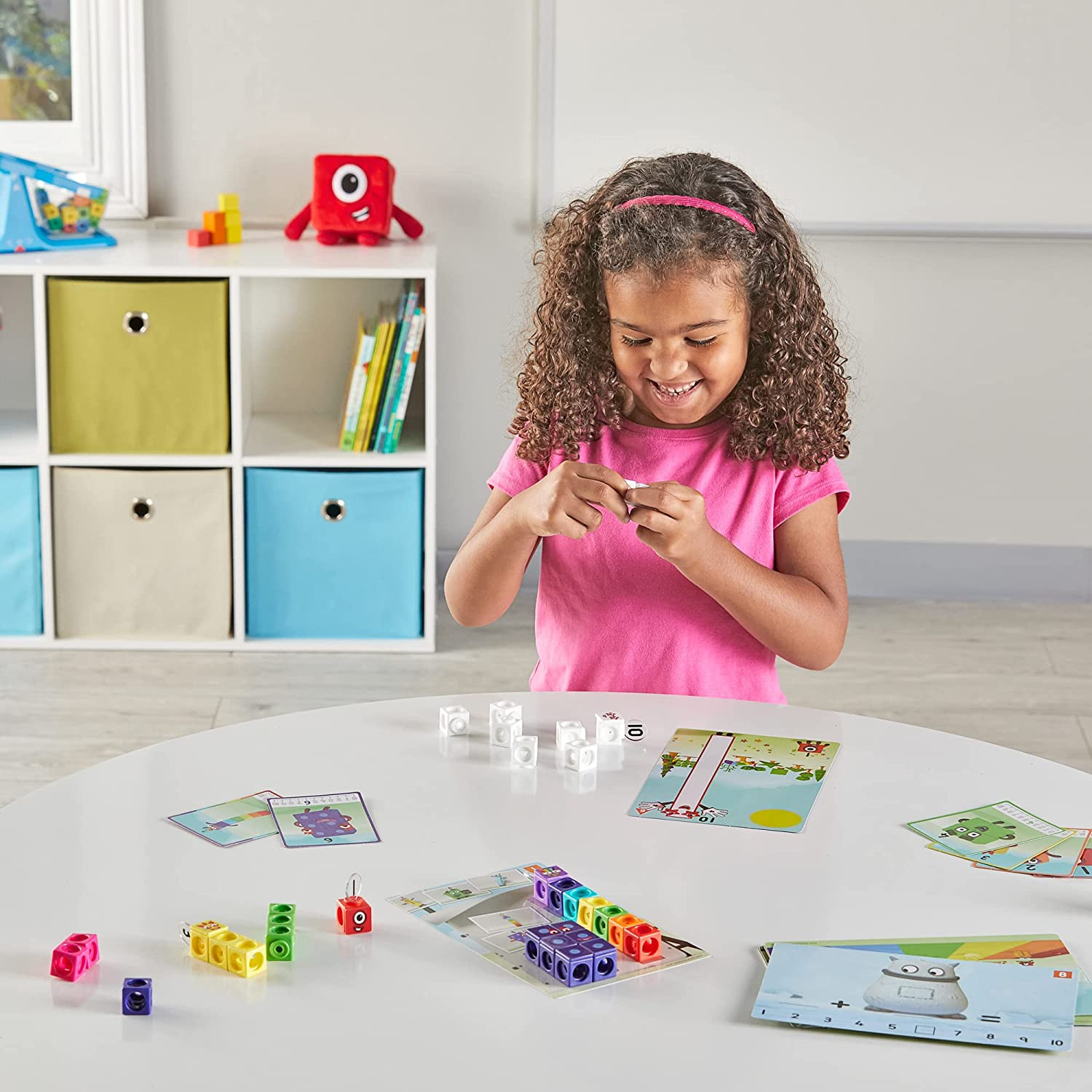 Hand2Mind Mathlink Cubes Numberblocks 1-10 Activity Set, 30 Preschool Learning A